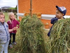 Heuernte – Blumenwiese © Kindergarten der Marktgemeinde Mooskirchen Heuernte – Blumenwiese