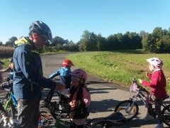 Radfahrtag mit Bgm. Engelbert Huber © Kindergarten der Marktgemeinde Mooskirchen Radfahrtag mit Bgm. Engelbert Huber