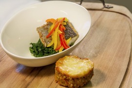 Welsfilet mit Mangold © KWP Welsfilet mit Mangold