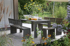 Gartenmöbel TAVOLA Robinie steingrau © WALLI Wohnraum Garten Gartenmöbel TAVOLA Robinie steingrau